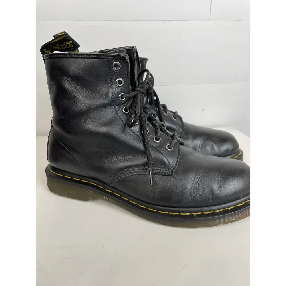 Dr. Martens 1460 Black Leather 8-Eye Boots - Size UK 9 / US Men's 10